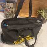 Groovy Trippy Heart lightweight canvas tote bag book bag shoulder bag hippie Y2K Black Photo 1