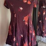 Silence + Noise XS Maroon Floral Dress Photo 0