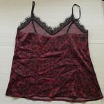 ANINE BING women’s red leopard print silk lace trim cami, size medium Photo 6