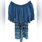 Anthropologie Ett:Twa  Kaleo Off-The-Shoulder Romper‎ Paisley Ruffle Boho Medium Photo 2