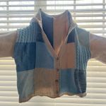 POL  Knit Cardigan with Color Block Design Photo 0