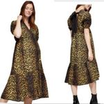 Topshop NWT  Maternity Bow Back Midi Leopard Dress Size 6 Photo 1