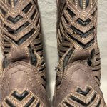 Herencia Women’s Western Inlay Pull on Cowgirl Boots Size 7 snip toe Gray Photo 5