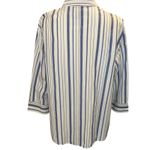 NAPA VALLEY Women Shirt Stripes Embroidery Floral Size XL Coquette Cottage Core White Photo 6