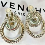 Givenchy Couture Silver Tiered Hoop Clip-On Earrings Photo 2