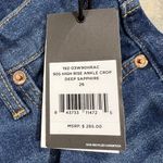 RE/DONE $285 NWT  90s HIGH RISE ANKLE CROP DEEP SAPHIRE JEANS SZ 26 Photo 2