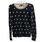 J.Crew black label black white polka dots crewneck sweater cotton Medium Photo 1