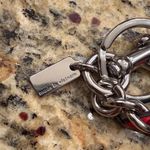 Coach Leather Pinwheel Bag Charm Key Ring Photo 4