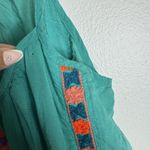 Sundance Dress Womens Small Green Embroidered Boho Maxi Tassel Tie Modal Beach Photo 9