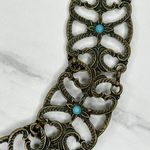 Y2K Chunky Blue Studded Flower Gold Chain Belt β¨ Photo 3