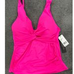 La Blanca Women's Island Goddess Twist Tankini Top Hot Pink Size 6 NWT Vacation Photo 1