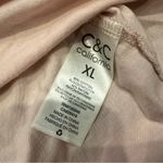 C&C California Blouse Top Blush Pink Eyelet Flutter Sleeve Cotton Rayon Soft XL Photo 7