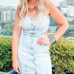 BLANK NYC Denim Mini Dress XS Jean Western Cut Out Button Up Sleeveless $128 Photo 9