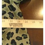 Los Angeles Apparel Los Angeles Womens Size 18 Green Animal Leopard‎ Print Ruffle Trim Career Preppy Photo 4