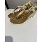 Ralph Lauren Lauren  Womens Reeta White‎ & Cork Wedges Sandals Size 9.5 Photo 1