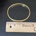 Hinge Stainless Steel Gold-tone Roman Numeral Cuff  Bangle Bracelet Photo 4