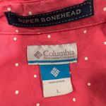 Columbia  PFG  Super Bonehead Sleeveless Button Down Pink Polka-dots Sz L Photo 4