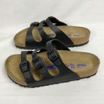 Birkenstock Florida Birko-Flor Womens Sz 6 Black Walking Outdoor Sandals Sz 37 Photo 2