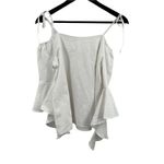 J.O.A. White Off Shoulder Cascade‎ Sleeve Cotton Blouse Size XS Photo 4