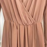 Naked Wardrobe Baltic Born Women's Beige V-neck Long Sleeve Maxi Dress Size Sm. Photo 5