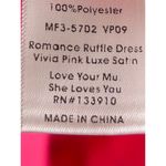 Show Me Your Mumu  Romance Ruffle Dress in Vivid Pink Luxe Satin XL Photo 4