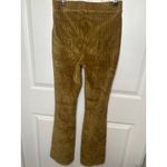 Aerie  Groove On Gold Ribbed High Waisted Velour Flare Pant Gold Small‎ Short Photo 1