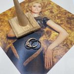 1.75 Ct Halo Round Cut Cz Black Stainless Steel Wedding Ring Size 8 Gold Photo 5