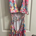 Floral Mini Dress Pink Size M Photo 3