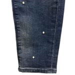 EXPRESS  Pearl Embellished Denim Mid Rise Ankle Legging Denim Blue Jeans Womens 4 Photo 8