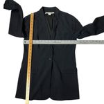 Diane Von Furstenberg  Black Blazer Jacket Unstructured Lightweight Size Medium Photo 6