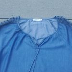 Retrelogy Chambray Peasant Top Blue Size undefined Photo 6