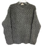 J.Crew Sweater Cable Knit Mens Size L Fisherman Pullover Dark Gray L Photo 0
