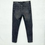ZARA  Jeans Women Size 6 Dark Wash High Waisted Button Fly Skinny Black 5 Pocket Photo 4