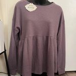 Knox Rose NWT Lilac Knit Baby Doll Sweater Women's Size Small Photo 0