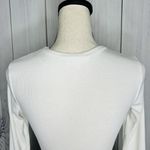 The Vintage Shop Women's Sz M White Long Sleeve Knit Corset Ribbed T-Shirt Photo 7