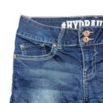 Hydraulic Womens Lola Curvy Denim Blue Jean Shorts Dark Wash Studded Pockets 7 8 Photo 1