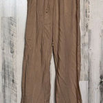 Elie Tahari  Tan Elastic Waist Drawstring Pants Women’s Small Lightweight Lounge Photo 0