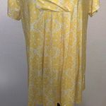 Amzplus Woman’s 3XL yellow pattern Short Sleeve Shirt Wrap Stretchy Photo 2