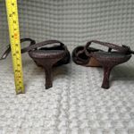 A Marinelli Special Effects Vintage Y2K Women's Bronze Slingback Heels Size 7.5 Brown Photo 3
