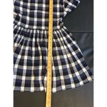 Urban Outfitters  Women Dress Medium M Navy White Checked Plaid Gingham Photo 7