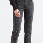 Levi's  Premium 501 Original Cropped Jeans Studded Embellished Black Wash Size 25 Photo 0