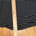 A&E Soft Sexy Tank Top Elegant Black and White‎ Striped Lace up front v size s Photo 6