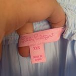 Lilly Pulitzer  womens xxs blue off shoulder top tassle fringe flaw cute beachy Photo 4