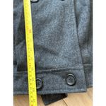 J. Gallery Vintage Flannel Lining Coat 70% Wool Sz 9/10 Large Oversized 90s Gray Photo 6