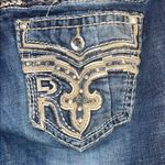 Rock Revival  ferry Blue Bootcut Jeans with Embellished Pockets mid rise size 30 Photo 7