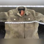 Jild Olive Green Leather Military Style Blazer Jacket Sz S NWT Photo 7