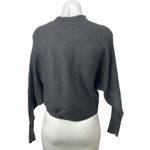 ZARA  Women's Black Knit Mock Neck Long Sleeve Crop Sweatshirt Sweater Top Size S Photo 1