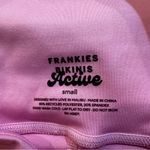 Frankie's Bikinis Pink Zippy Crop Top Baby Tee Size Medium Photo 11