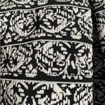 Gracia  Black Ivory Pattern Textured Strapless Sweetheart Fit & Flare Mini Dress Photo 5