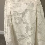 H&M NWT creamy white floral appliqué pleated skirt Photo 9